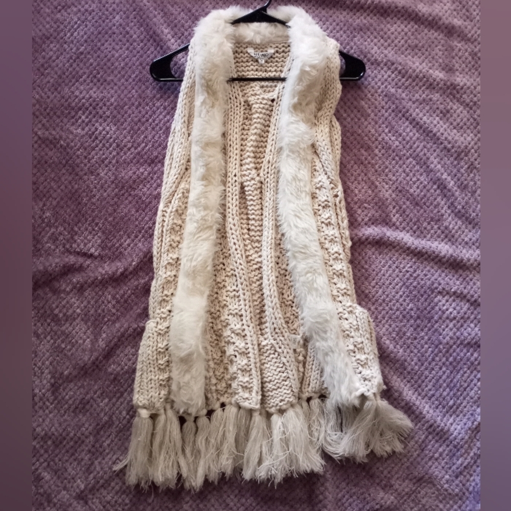 Buffalo David Bitton Rocky Faux Tassle Cardigan Over Coat Jacket